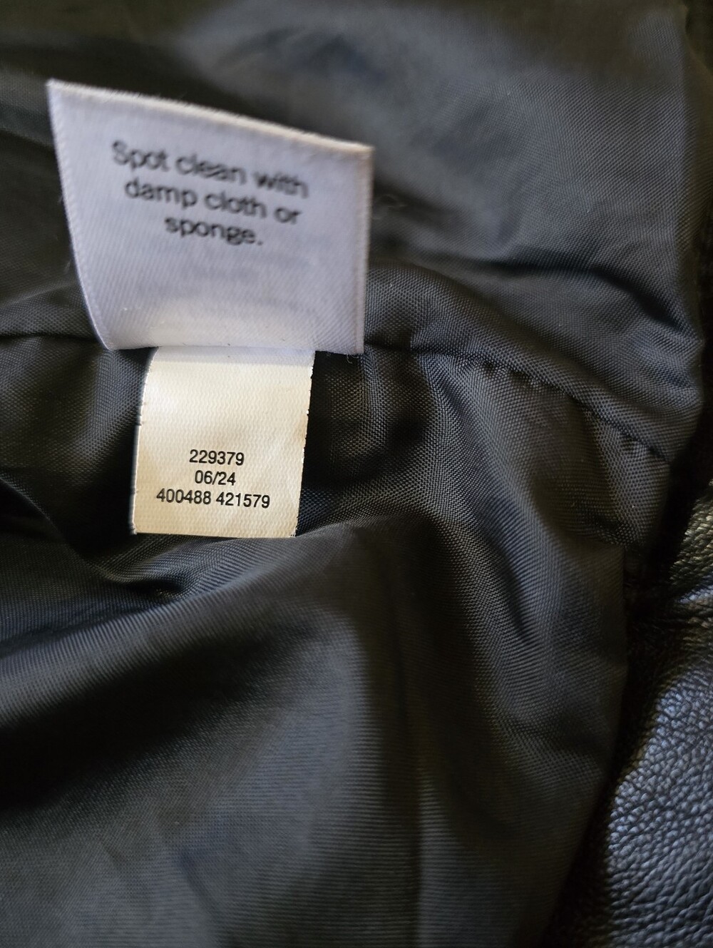 Nine West Black Imitation Leather Moto Biker Jacket - Size M - Picture 11 of 11